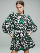 Bubble Short Sleeve Lace Up Lotus Leaf Dresss